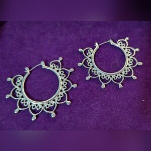 Elegant Silver Hoop Earrings